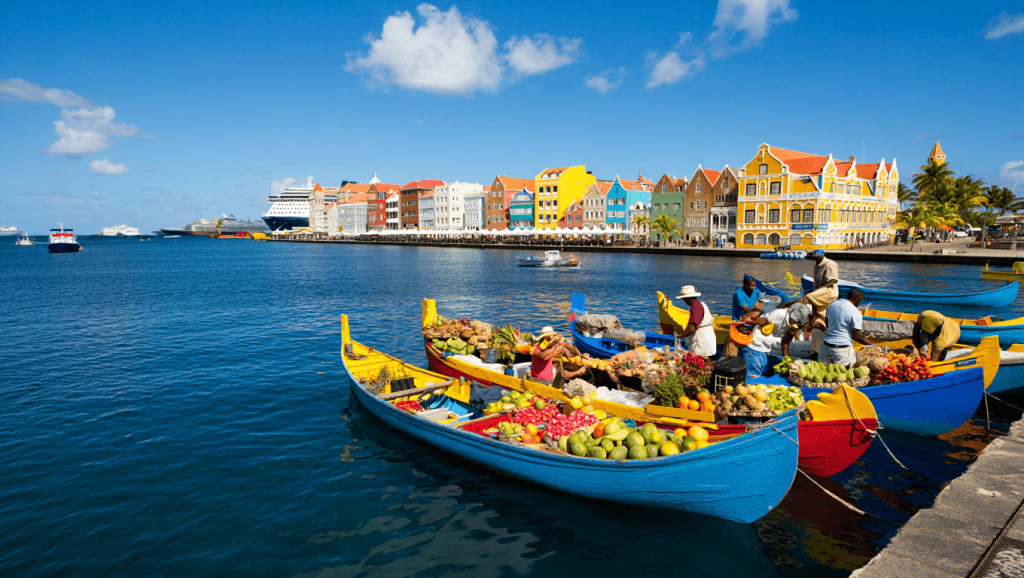 Cruise ships anchored in the Otrobanda section of Willemstad