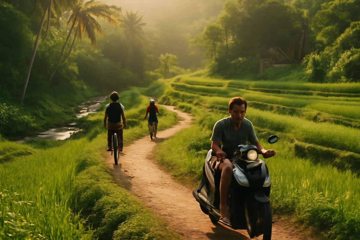 Comment explorer la nature et les paysages autour d'Ubud ? — La région d'Ubud se parcourt à pied, à vélo ou en scooter selon vos envies d'aventure et votre confort. Chaque itinéraire propose des surprises, des petites rivières aux temples cachés.