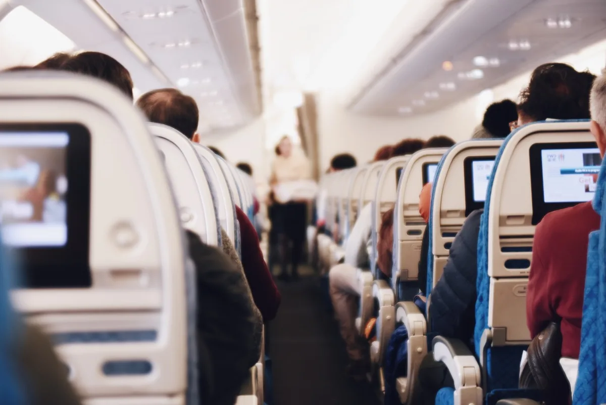 Cabine business class d'un avion long‑courrier